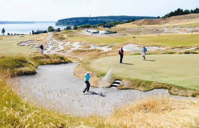 the chambers bay golf course was only opened eight years ago on the site of a disused sand and gravel quarry photo afp the chambers bay golf course was only opened eight years ago on the site of a disused sand and gravel quarry photo afp