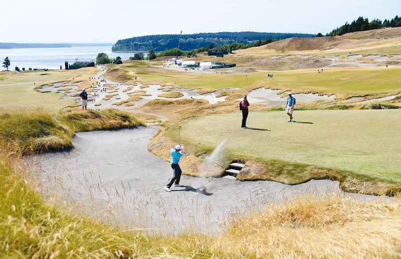 the chambers bay golf course was only opened eight years ago on the site of a disused sand and gravel quarry photo afp the chambers bay golf course was only opened eight years ago on the site of a disused sand and gravel quarry photo afp