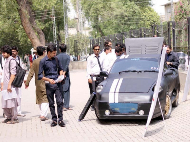 the mid engine rear wheel sports car clinched third position at the exhibition photo courtesy uet peshawar the mid engine rear wheel sports car clinched third position at the exhibition photo courtesy uet peshawar