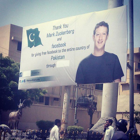 why this man put up a billboard in karachi to thank mark zuckerberg for internet org why this man put up a billboard in karachi to thank mark zuckerberg for internet org