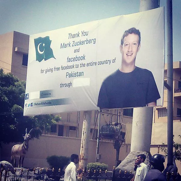 why this man put up a billboard in karachi to thank mark zuckerberg for internet org why this man put up a billboard in karachi to thank mark zuckerberg for internet org