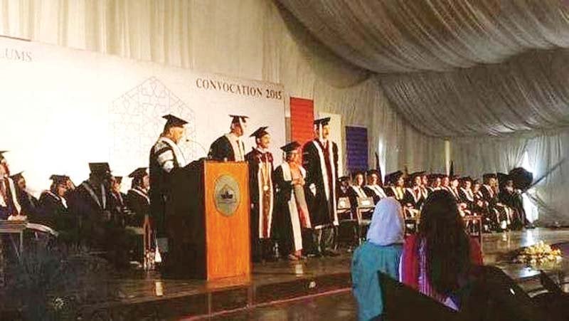 advocate asma jahangir was the keynote speaker at the 27th convocation of the university photo lums facebook page