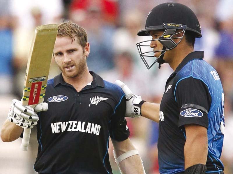 williamson and taylor have been in superb form for the black caps and hesson praised the 24 year old for his selfless innings on wednesday photo afp