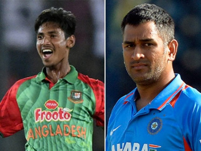 dhoni mustafizur fined for physical contact dhoni mustafizur fined for physical contact