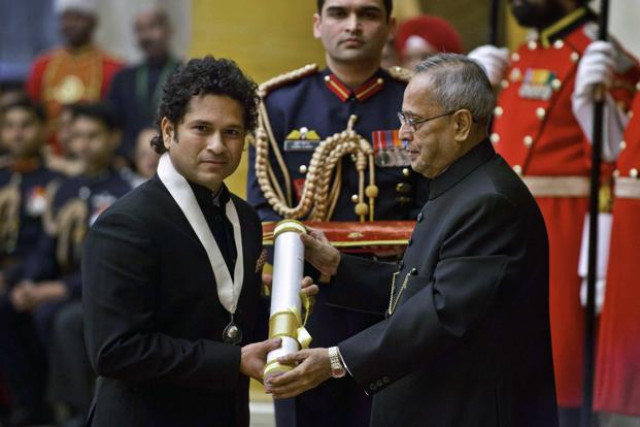 a file photo of sachin tendulkar receiving the bharat ratna from then president pranab mukherjee photo reuters a file photo of sachin tendulkar receiving the bharat ratna from then president pranab mukherjee photo reuters