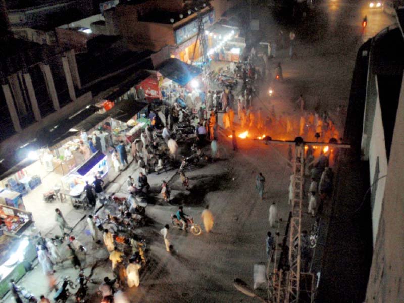 angry residents took to the streets of sukkur in protest when they were forced to brave undeclared power cuts as well as scheduled load shedding on the first day of ramazan despite promises of reduced outages photo express