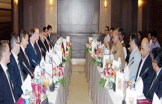 cm punjab speaking to a delegation of officials from a germany based private energy company photo inp