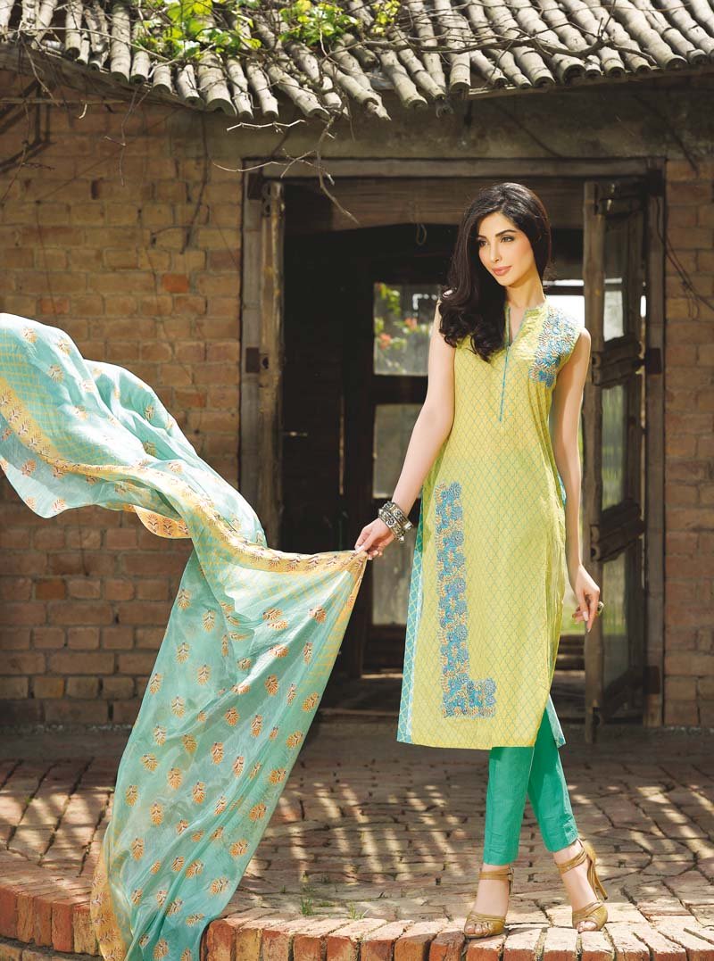 classic prints in fresh pastels are available in kurtas and three piece suits photo publicity