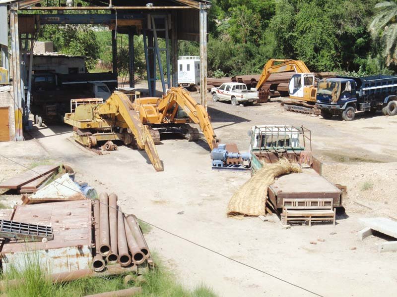 these excavators are used during floods to fix breaches in canals if the irrigation department hires these machines from private contractors it costs them rs35 000 per hour on average photos express