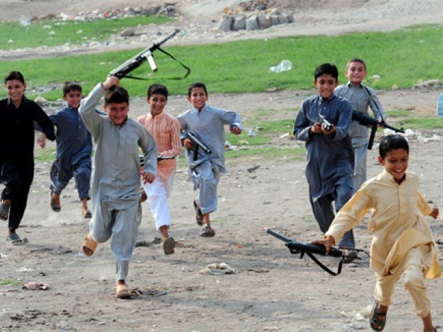 file photo of children playing with toy guns photo afp