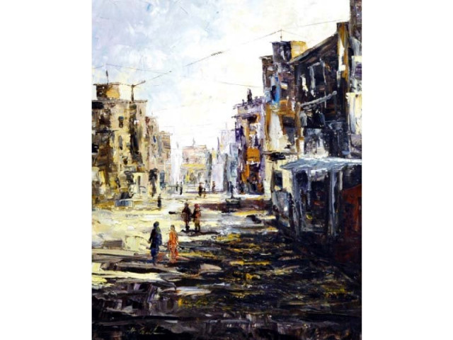 several paintings in the exhibition featured different scenarios at the attock railway station photos huma choudhary express several paintings in the exhibition featured different scenarios at the attock railway station photos huma choudhary express