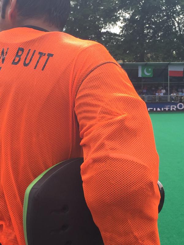 pakistan goalkeeper imran butt walking onto the pitch photo fih