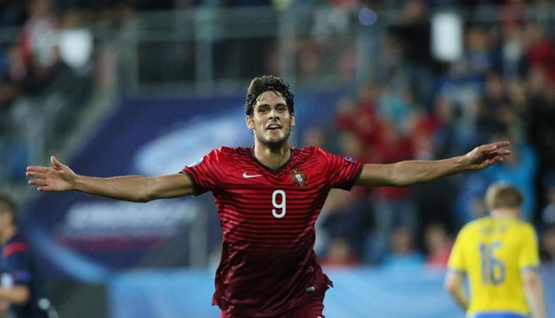 portugal 039 s goncalo paciencia celebrates after scoring during the uefa under21 photo afp