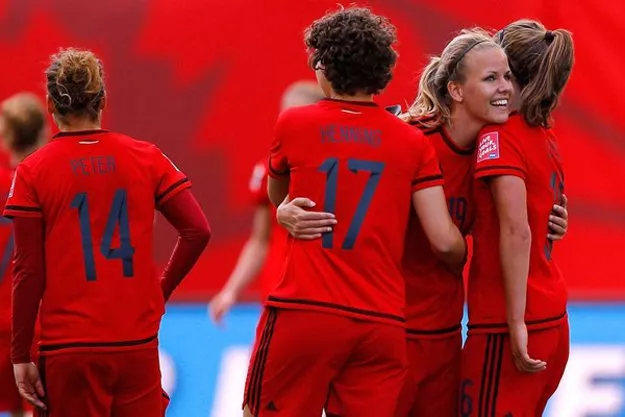 germany players celebrate after their 4 0 win over thailand in their fifa women 039 s world cup canada 2015 photo afp germany players celebrate after their 4 0 win over thailand in their fifa women 039 s world cup canada 2015 photo afp