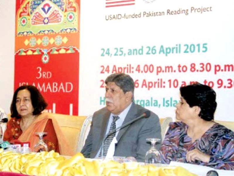 syed as pictured at a press conference about the islamabad literature festival in april this year photos inp file