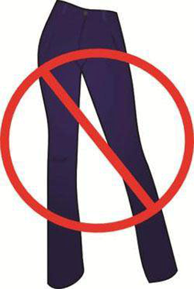 varsity imposes ban on wearing jeans tights