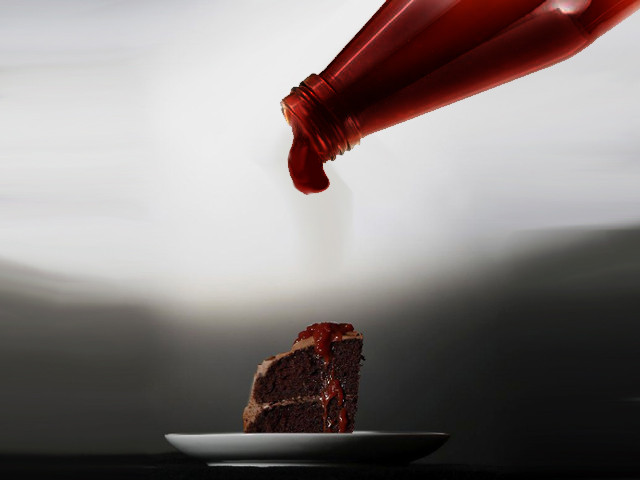 ketchup with cake this is all wrong ketchup with cake this is all wrong