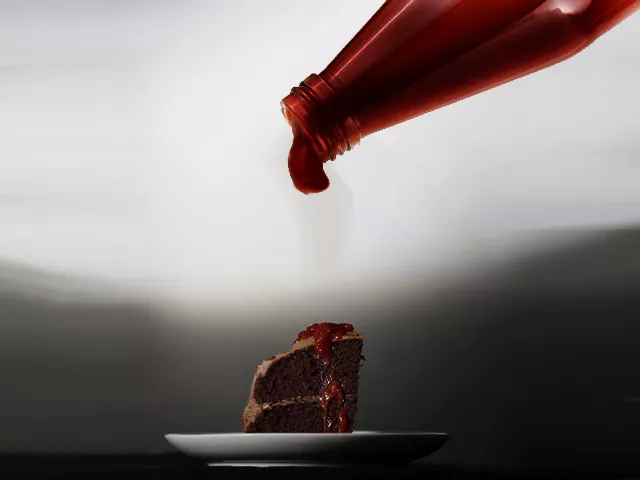 ketchup with cake this is all wrong ketchup with cake this is all wrong