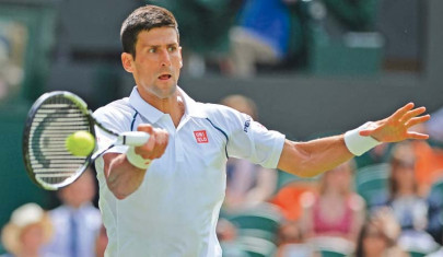 djokovic stays composed in wimbledon opener