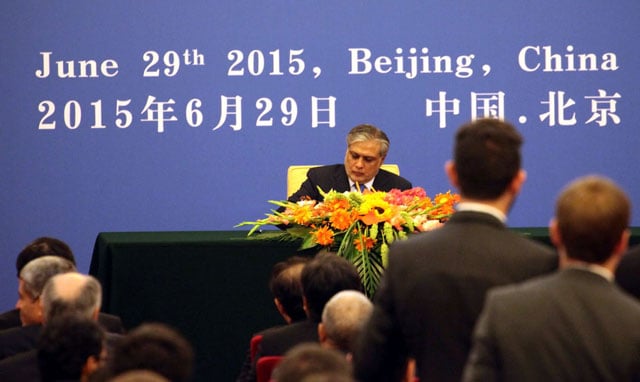 finance minister ishaq dar signing the articles of agreement of asian infrastructure investment bank photo pid