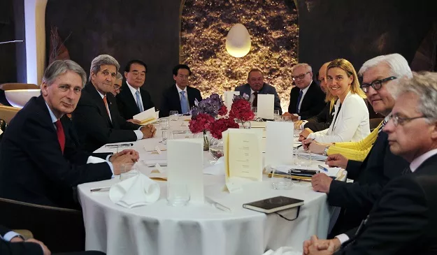 british foreign secretary philip hammond us secretary of state john kerry china 039 s deputy foreign minister li baodong russia 039 s deputy foreign minister sergei ryabkov french foreign minister laurent fabius 4th r hidden european union foreign policy chief federica mogherini germany 039 s foreign minister frank walter steinmeier 2nd r are pictured during a meeting at the palais coburg hotel the venue of the nuclear talks in vienna austria on june 28 2015 photo afp british foreign secretary philip hammond us secretary of state john kerry china 039 s deputy foreign minister li baodong russia 039 s deputy foreign minister sergei ryabkov french foreign minister laurent fabius 4th r hidden european union foreign policy chief federica mogherini germany 039 s foreign minister frank walter steinmeier 2nd r are pictured during a meeting at the palais coburg hotel the venue of the nuclear talks in vienna austria on june 28 2015 photo afp