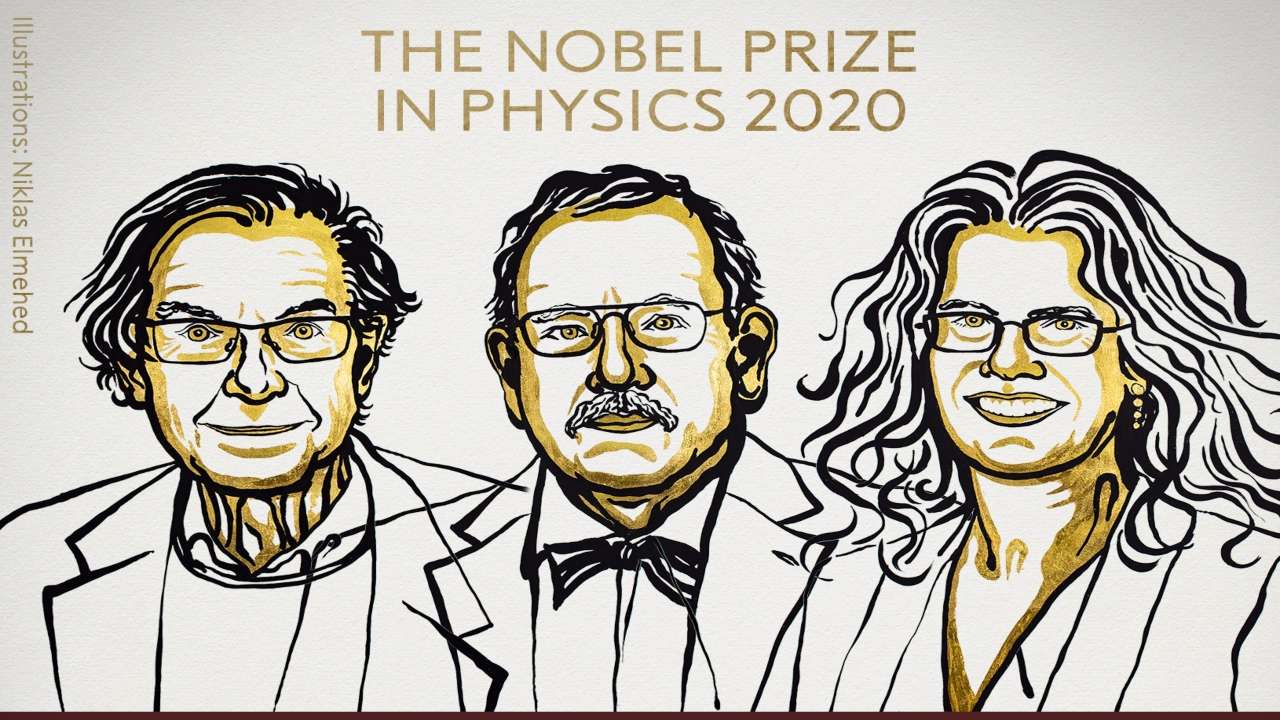 the 2020 nobel prize for physics was jointly awarded to briton roger penrose and the california based team reinhard genzel and andrea ghez on october 6 2020 photo afp