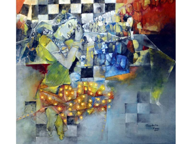 a couple of paintings on display at the exhibition summer art show photos huma choudhary express a couple of paintings on display at the exhibition summer art show photos huma choudhary express