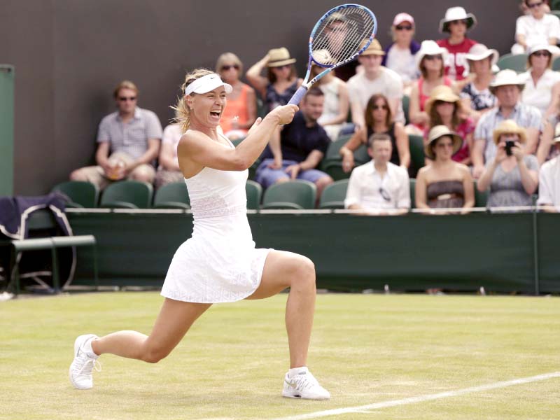 sharapova hit 23 winners to hogenkamp s 10 as she booked her place in the third round photo reuters