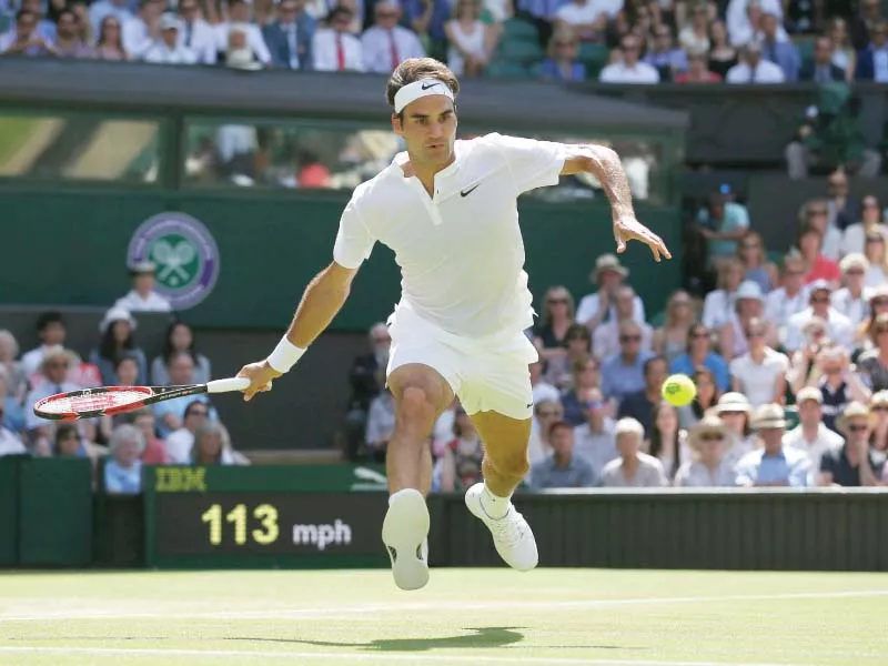 federer committed just one double fault on his way to defeating groth in four sets photo afp federer committed just one double fault on his way to defeating groth in four sets photo afp