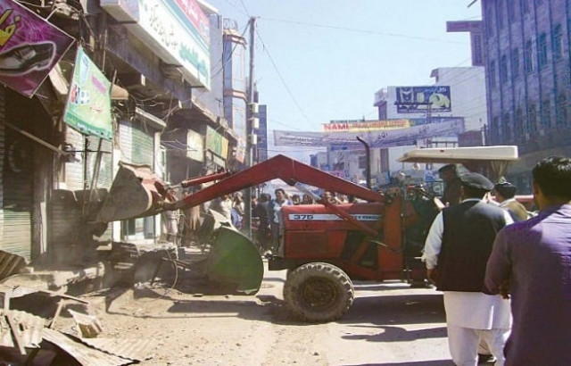 kmc had removed hundreds of pushcarts shops kiosks from main water pump market on thursday photo file fazal khaliq