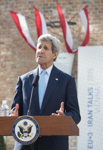us secretary of state john kerry informs media during his press conference outside the palais coburg hotel where the iran nuclear talks meetings are being held in vienna austria on july 5 2015 photo afp us secretary of state john kerry informs media during his press conference outside the palais coburg hotel where the iran nuclear talks meetings are being held in vienna austria on july 5 2015 photo afp