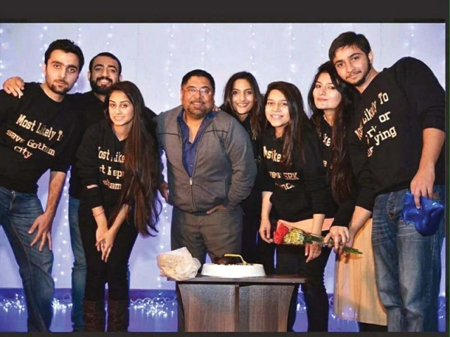 kaleem ahsan stands with a group of his students from bahria university photo express kaleem ahsan stands with a group of his students from bahria university photo express