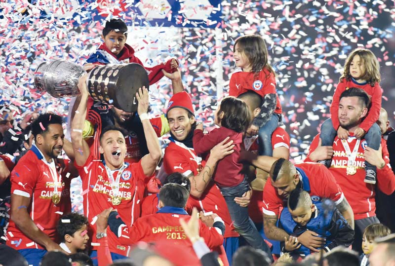 chile won the copa america for the first time on saturday when a cheeky penalty from alexis sanchez clinched a shootout victory over argentina in front of their own fans photo afp