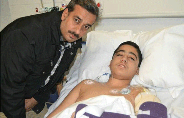 fourteen year old ahmad nawaz was shot in the arm by a taliban gunman photo bbc