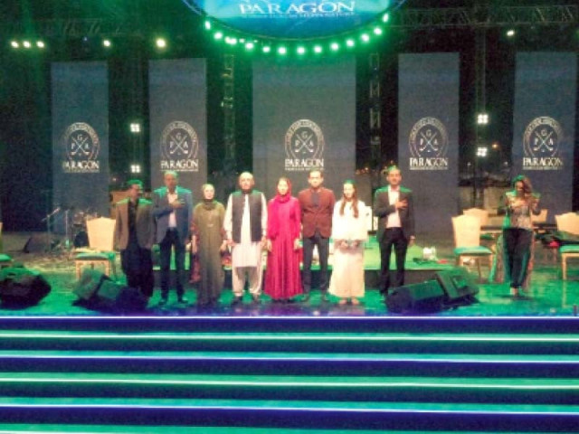 paragon group chairman mna engr aftab siddiqui and distinguished guests at the launch of paragon golf view apartments pga photo express paragon group chairman mna engr aftab siddiqui and distinguished guests at the launch of paragon golf view apartments pga photo express