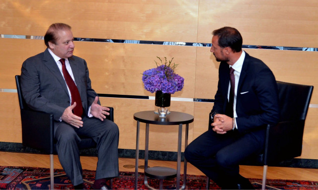 prime minister nawaz sharif meets crown prince of norway prince haakon on the side lines of the oslo summit on education and development in oslo norway on july 7 2015 photo pid prime minister nawaz sharif meets crown prince of norway prince haakon on the side lines of the oslo summit on education and development in oslo norway on july 7 2015 photo pid