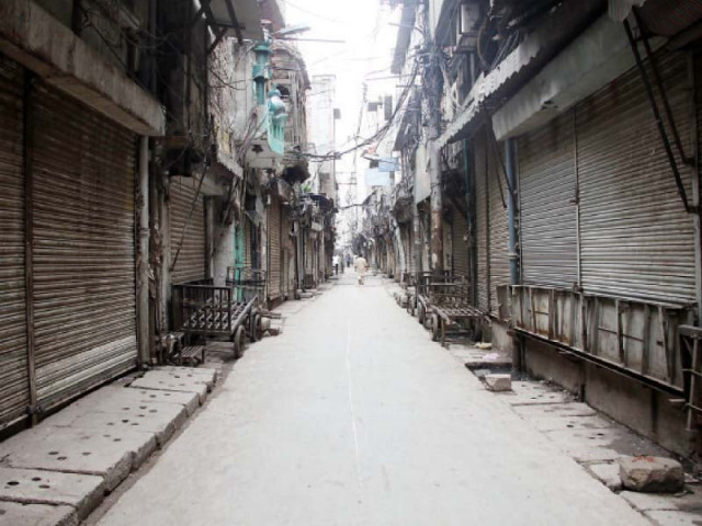 akbari mandi remained deserted for the most part photo shafiq malik express