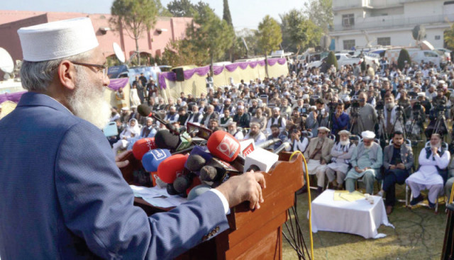 jamaat e islami amir sirajul haq addresses supporters during a party meeting in peshawar photo ppi jamaat e islami amir sirajul haq addresses supporters during a party meeting in peshawar photo ppi