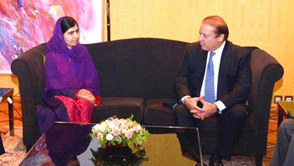 prime minister nawaz sharif meets nobel peace prize winner malala yousufzai in oslo norway on july 8 2015 photo pid