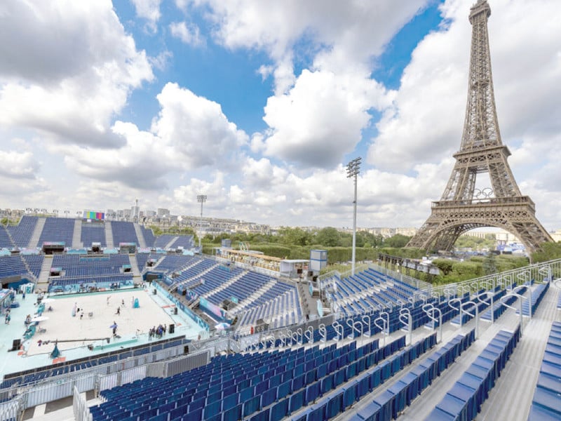 even the sand at the olympic beach volley stadium is set to be re used photo afp