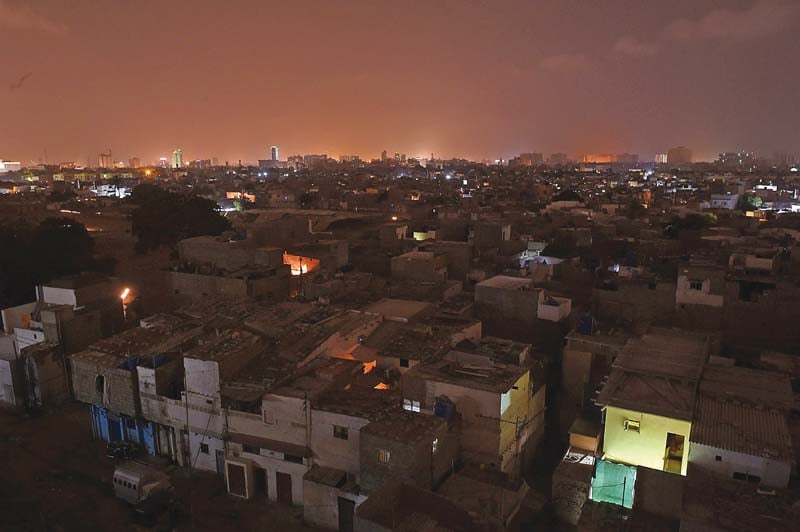 parts of lower sindh and all of karachi was plunged into darkness on tuesday night a large number of residents headed to the malls to catch up on eid shopping photo afp