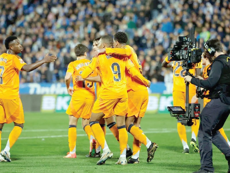 kylian mbappe scored the opening goal in real madrid s win at leganes photo afp