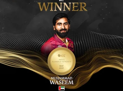 uae captain waseem named icc player of the month uae captain waseem named icc player of the month