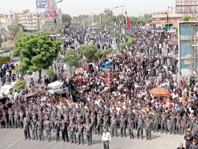 a large number of people participated in the yaum e ali ra procession on thursday due to security threats the police used a robot to sweep the route for bombs photo muhammad azeem express a large number of people participated in the yaum e ali ra procession on thursday due to security threats the police used a robot to sweep the route for bombs photo muhammad azeem express