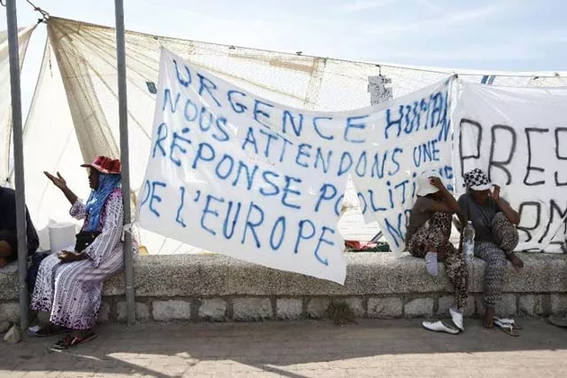 a makeshift camp set up by a group of migrants who were denied entry into france is seen on june 22 2015 in ventimiglia near the italian french border post photo afp a makeshift camp set up by a group of migrants who were denied entry into france is seen on june 22 2015 in ventimiglia near the italian french border post photo afp