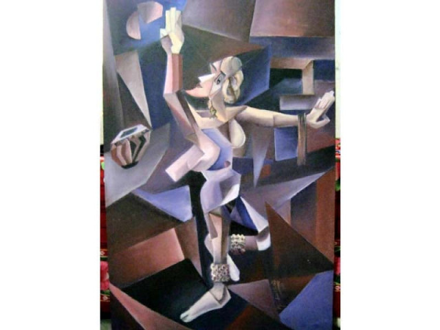 zakir ali s paintings reflect society in geometric lines and forms photos courtesy zakir ali zakir ali s paintings reflect society in geometric lines and forms photos courtesy zakir ali