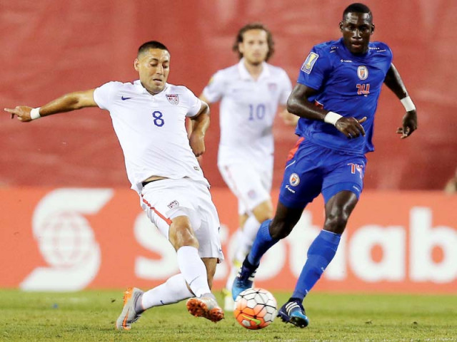 dempsey was stripped of the captain s armband after he ripped a referee s notebook for his club side but showed he is still us main player photo afp dempsey was stripped of the captain s armband after he ripped a referee s notebook for his club side but showed he is still us main player photo afp