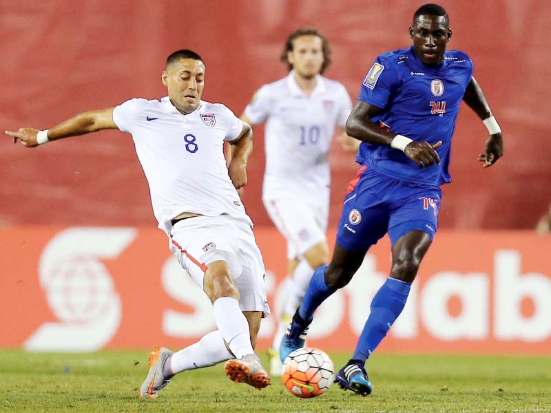 dempsey was stripped of the captain s armband after he ripped a referee s notebook for his club side but showed he is still us main player photo afp