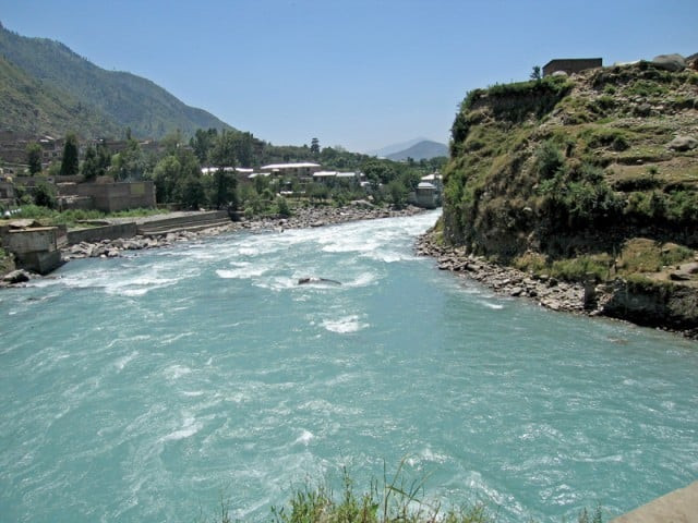 two people drowned in swat river in khayali charsadda after which section 144 was imposed on swimming photo express