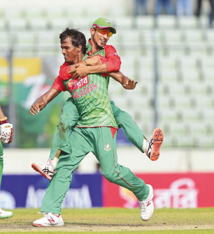 bangladesh romped to the target with more than 22 overs to spare and the win also sealed their spot amongst the top eight ranked nations for next year s champions trophy in england photo afp bangladesh romped to the target with more than 22 overs to spare and the win also sealed their spot amongst the top eight ranked nations for next year s champions trophy in england photo afp